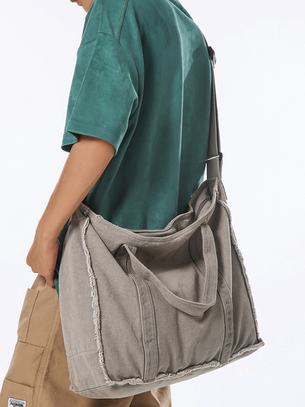 Canvas Burr Large Capacity Crossbody Bag-2